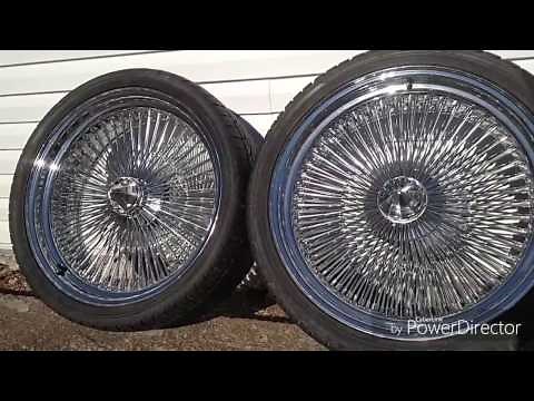 Rust removal with Permatex Rust Dissolver Gel on 22" chrome wire wheels