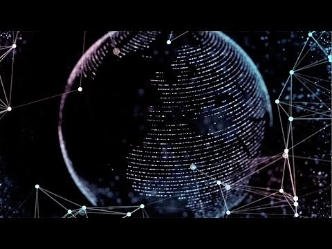 4K technology free moving background globe animation