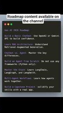 How to Learn Gen AI in 2026 (Roadmap) #agent #langchain #agenticai