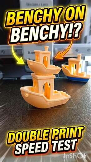 🤨:​"Hold on, two Benchies on ONE printer, at the same time?! 🤯 #bambulab #3dprinting