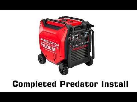 Completed install of my simple but safe Predator 11,500 watt back-up generator installation.