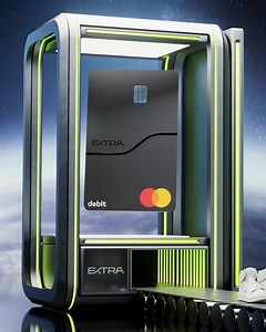 This Debit Card Is From The Future. Re/build your credit SAFELY and earn reward points with the Extra Debit Card, today. • Builds Credit • Earns Reward Points • No Credit Checks | Extra Card