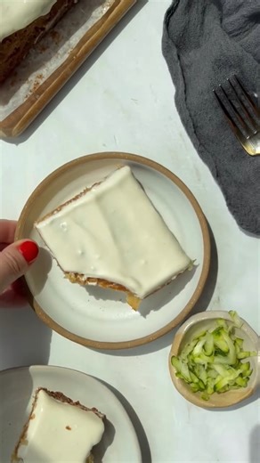 This Zucchini Cake truly “takes the cake” all thanks to some healthier swaps — avocado oil, Greek yogurt, and maple syrup. Grab the recipe>> https://fitfoodiefinds.com/zucchini-cake-recipe/ | Fit Foodie Finds