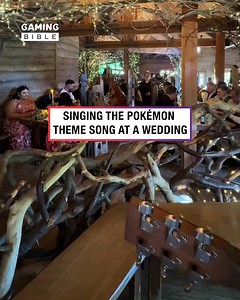 Singing the Pokemon theme at a wedding 🎵 ❤️ | GAMINGbible