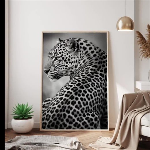Cheetah Print Wall Art, Black and White Animal Photography, Maximalist Decor (digital Download) - Etsy