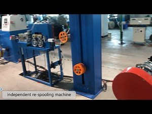 electrical cable spooler re-spooling machine
