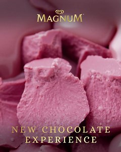 Laissez-vous séduire par Magnum Ruby, la toute première glace avec le nouveau chocolat Ruby : un petit morceau rose de paradis sur terre 💓 | Magnum