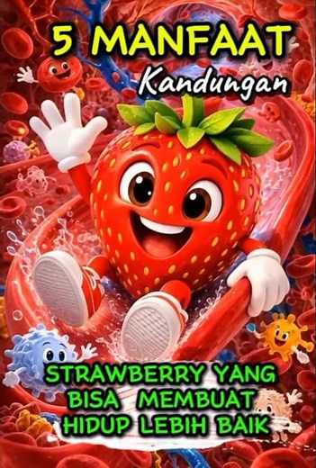 simak sampai akhir video‼️5 Manfaat Kandungan Strawberry, yang sangat penting bagi tubuh kita ♥️😘