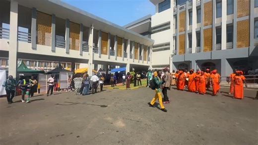 President Boakai attends the National Micro, Small and Medium Enterprises (MSMEs) Conference & Trade Fair 2025 being held by the Ministry of Commerce at the Ellen Johnson Sirleaf Ministerial Complex in Congo Town. | Executive Mansion-Liberia