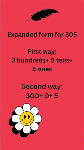 Expanded forms 3 digit numbers Example 25 #3digitnumbers #maths