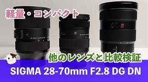 超絶に軽い標準ズームレンズ！ SIGMA 28-70mm Comtenporary を使ってみて【純正 GM や ART との比較】