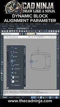 Cara Membuat Dynamic Block dengan Alignment Parameter #cadtutorial #2026 #autocadpemula