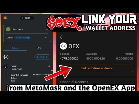 $OEX Wallet Submission from Metamask and the OpenEX App