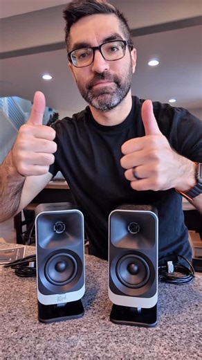 Brian “Woody” Stout on Instagram: "Fresh unboxing with the all new @klipschaudio ProMedia Lumina desktop/computer speakers! I owned the original Klipsch ProMedia THX 2.1 setup 3 different times over the years and always loved using them paired with my desktop computer, iPad and even for a small gaming room setup so I was really excited to check these out! The ProMedia Lumina is a ground up redesign of the classic ProMedia speakers with a brand new cabinet style, tiltable stands, new subwoofer an