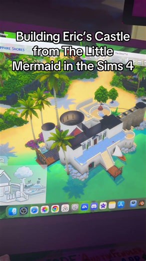 Building the little mermaid castle in the sims 4 #disney #sims4