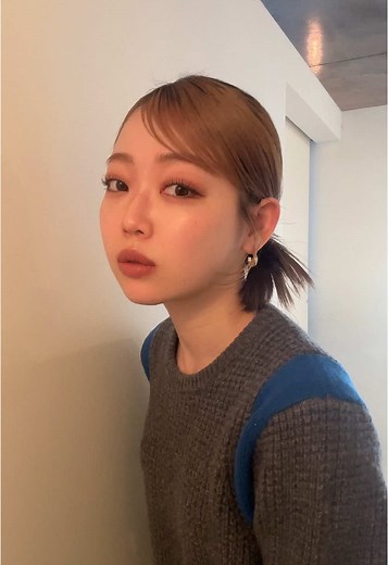 エゴマの葉を使った前髪スタイルガイド