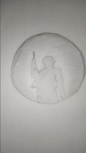 How to draw army soldier with pencil sketch #youtube #craft #drawing #handmade