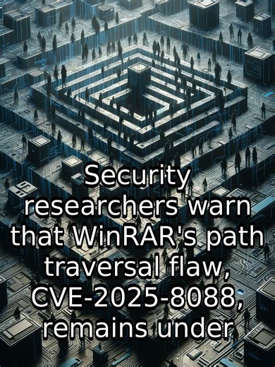 WinRAR path traversal flaw still exploited by numerous hackers Multiple threat actors, both state-sponsored and financially motivated, are exploiting the CVE-2025-8088 high-severity vulnerability in WinRAR for initial access and to deliver various malicious payloads. The security issue is a path traversal flaw that leverages Alternate Data Streams (ADS) to write malicious files to arbitrary locations. Attackers have exploited this in the past to plant malware in the Windows Startup folder, for p
