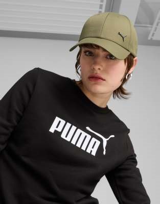 Puma Essentials metal cat baseball cap in green | ASOS