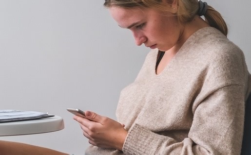 Tech Neck: constantly looking down at your phone supposedly makes you look old