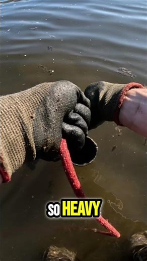 Fishing Net Unveils Mysterious Heavy Object from River! #shorts