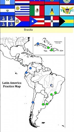 Latin America practice map for geography