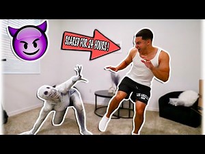 SCARING MY BOYFRIEND FOR 24 HOURS!! *BEST REACTIONS*