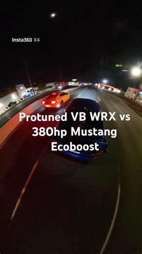 Rerun with 380hp Mustang Ecoboost vs my protuned VB WRX #vbwrx #vb #wrx #subaruwrx #mustang #racing