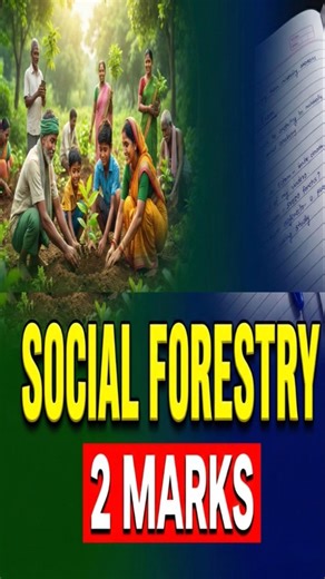 SOCIAL FORESTRY – 2 MARKS | Easy Exam Answer | Inter Vocational Students✍️🎯 #viral #shorts #trending