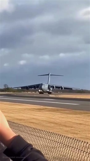 Giant Cargo Plane Tail Strike During Takeoff Rotation