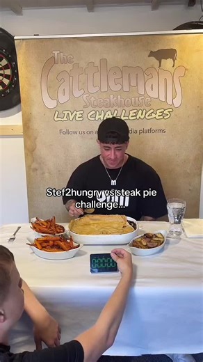 Stef2hungry vs Desperate Dan Steak Pie Challenge