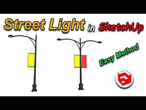 How to create streetlight in sketchup | sketchup tutorial for beginners | sketchup 2024