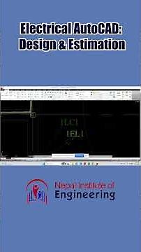From Circuit Design to Estimation: AutoCAD Tutorial #electricalautocad #nie