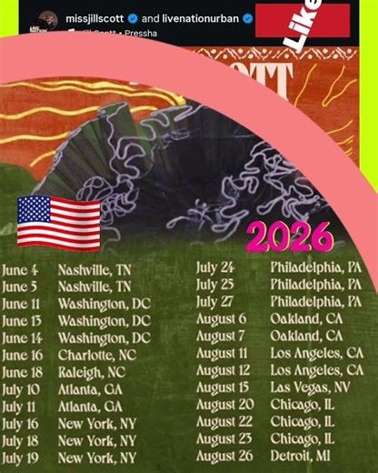 🔥 2026 Concerts Jill Scott World Tour Dates: Celebrity Gossip Tea + Music News