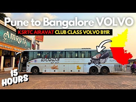 Pune to Bangalore KSRTC Volvo B11R Bus Journey | Full Bus Details + Road Conditions + Fare Info