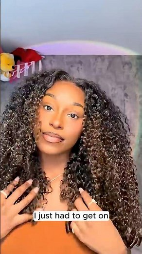 😍😍😍Obessed with This Chestbut Brown Curly Finger Coil Wig! #curlyhair #gluelesswig