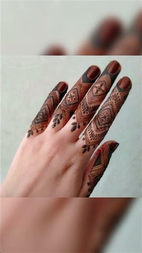 ✨ simple and unique finger mehandi tutorial | beautiful henna tutorial | #yt #mehandi #trending