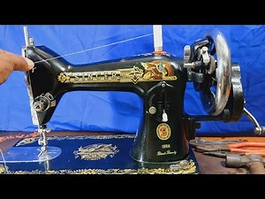 How to put thread in singer's black beauty machine / How to put thread in singer's black beauty m...