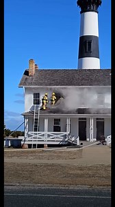 1.3M views · 6.2K reactions | Here is a brief video taken yesterday during the Bodie Island Lighthouse Keepers fire. This is not my video it was sent to me from a Kelly Calhoun to share. #wessnyderphotography #bodieislandlighthousefire #outerbanks #bodieislandlighthouse | Wes Snyder Photography | Facebook