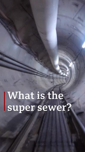 117K views · 564 reactions | Far below London’s streets snakes a giant sewer in the making. The Thames Tideway Tunnel is now halfway complete. | BBC London | Facebook