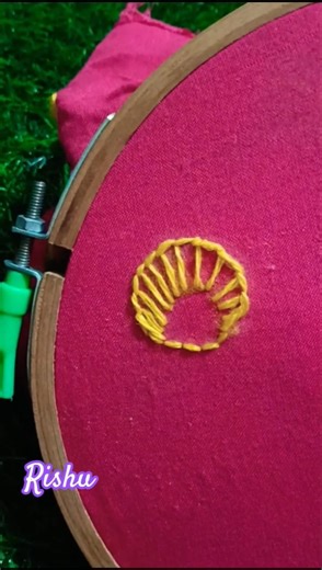so elegant threads embroidery flower design tutorial😍🪡 #diynstitch #embroiderydesign #stitchboutique