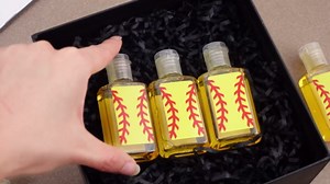 50 Pcs Softball Party Favors - Mini Hand Sanitizer (Not Rinse-Free) Softball Senior Night Gifts Bulk Travel Size for Team Coach Sports Theme Party Supplies Birthday Goodie Bags Stuff