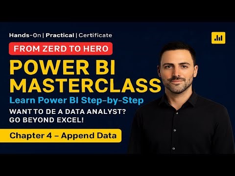 Power BI Lecture 4 | Append Data in Power BI | Combine Multiple Tables | Power BI Full Course