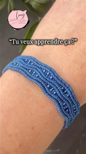 Bracelet wavy facile 💫 (micro-macramé + perles) #micromacrame #macramebracelet