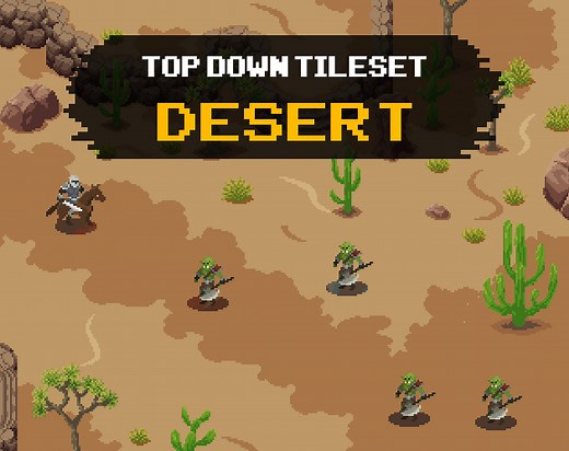Desert - Top Down Pixel Art Tileset by sanctumpixel
