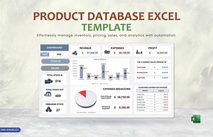 Product Database Excel Template | Inventory & Sales Tracker | Automated Business Spreadsheet | Excel Templates, Premium Excel Templates - Etsy UK