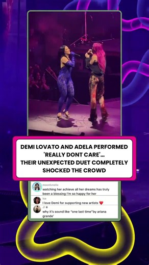 demi lovato and adela performing 'really dont care' live fr #demilovato #adéla #concert #music