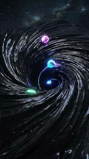 Swallowing Planets! 🧲 | Magnetic Black Hole Slime #slime #asmr #oddlysatisfying #satisfying