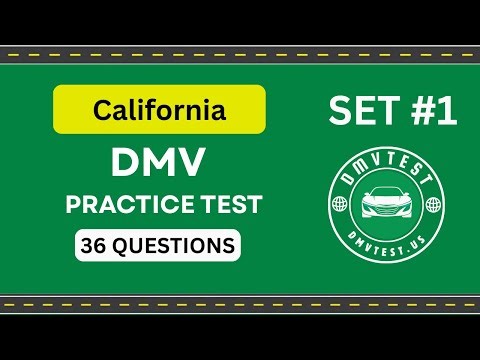 California DMV Practice Test 2026 | 36 REAL TEST QUESTIONS SET #1 | DMV Driving Test | DMV Test 2026