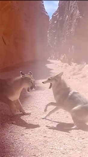 Leopard vs Wolf – Fierce Predator Showdown Caught on Camera! #Leopard #Wolf #WildAnimals